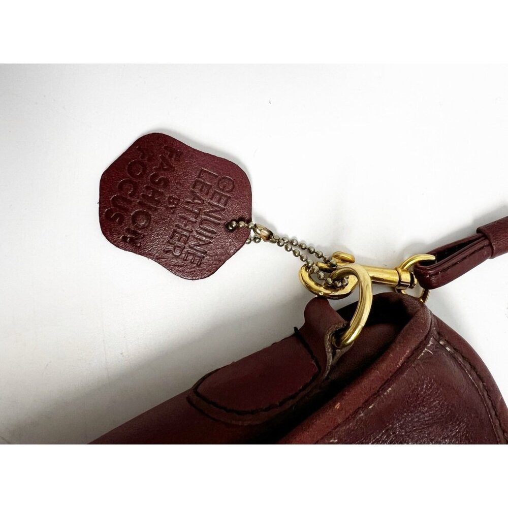 Classic Leather Crossbody Bag in Deep Burgundy - Picture 2 of 13
